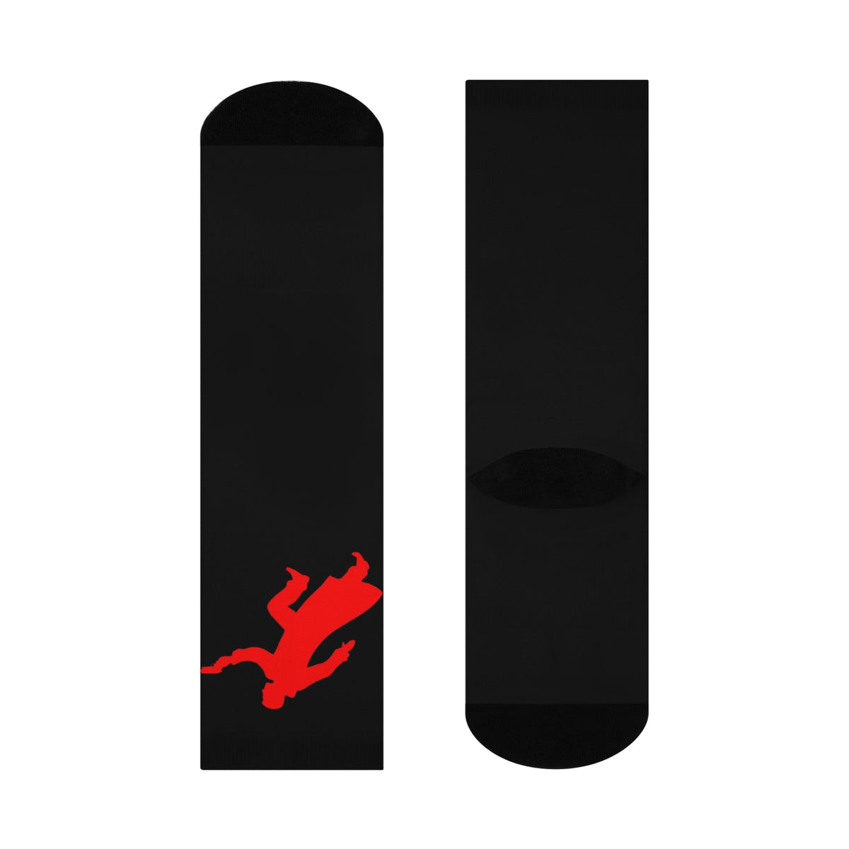 Cushioned Deckard socks - red on black