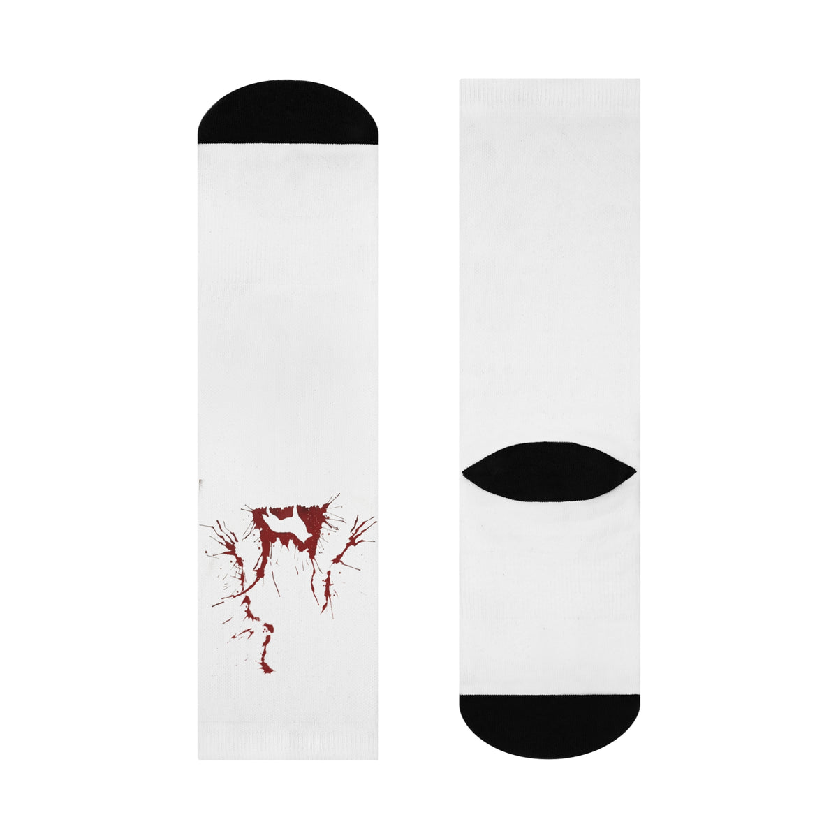The Thing Cushioned Blood Socks - red on white