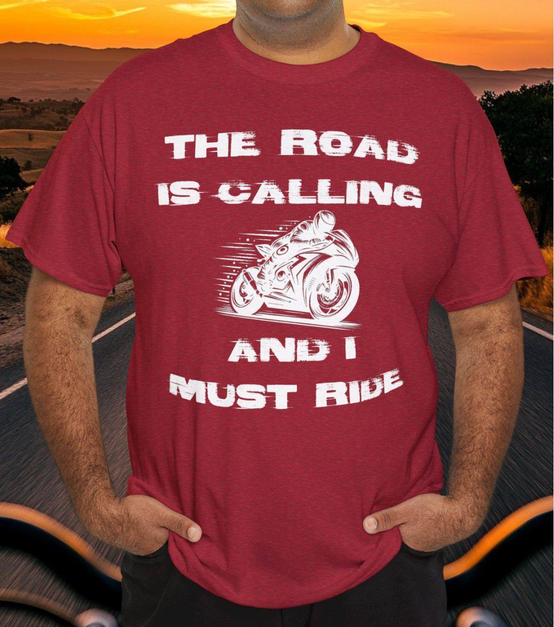 The Road (bike) is Calling t-shirt (US)