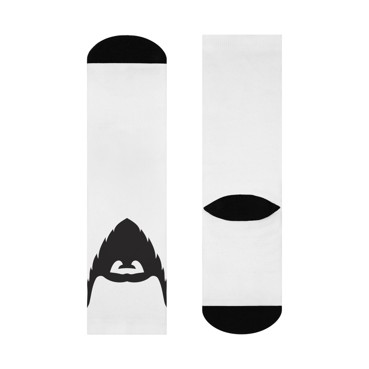 Cushioned Big Beard socks - black on white