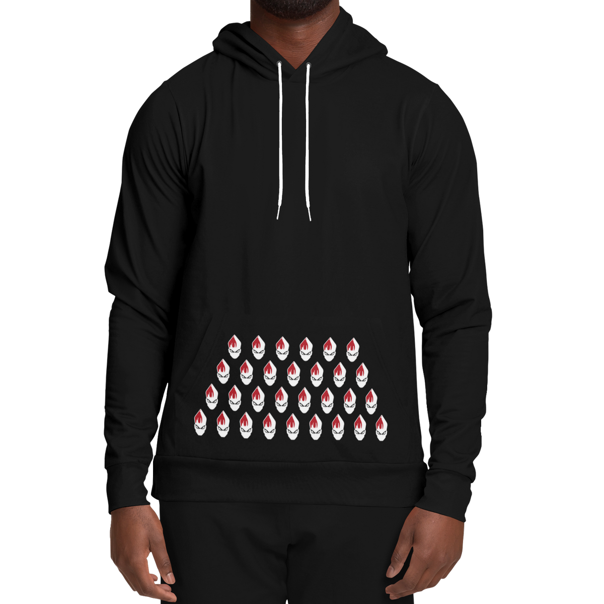 POPeART Black Hoody - AOP 5