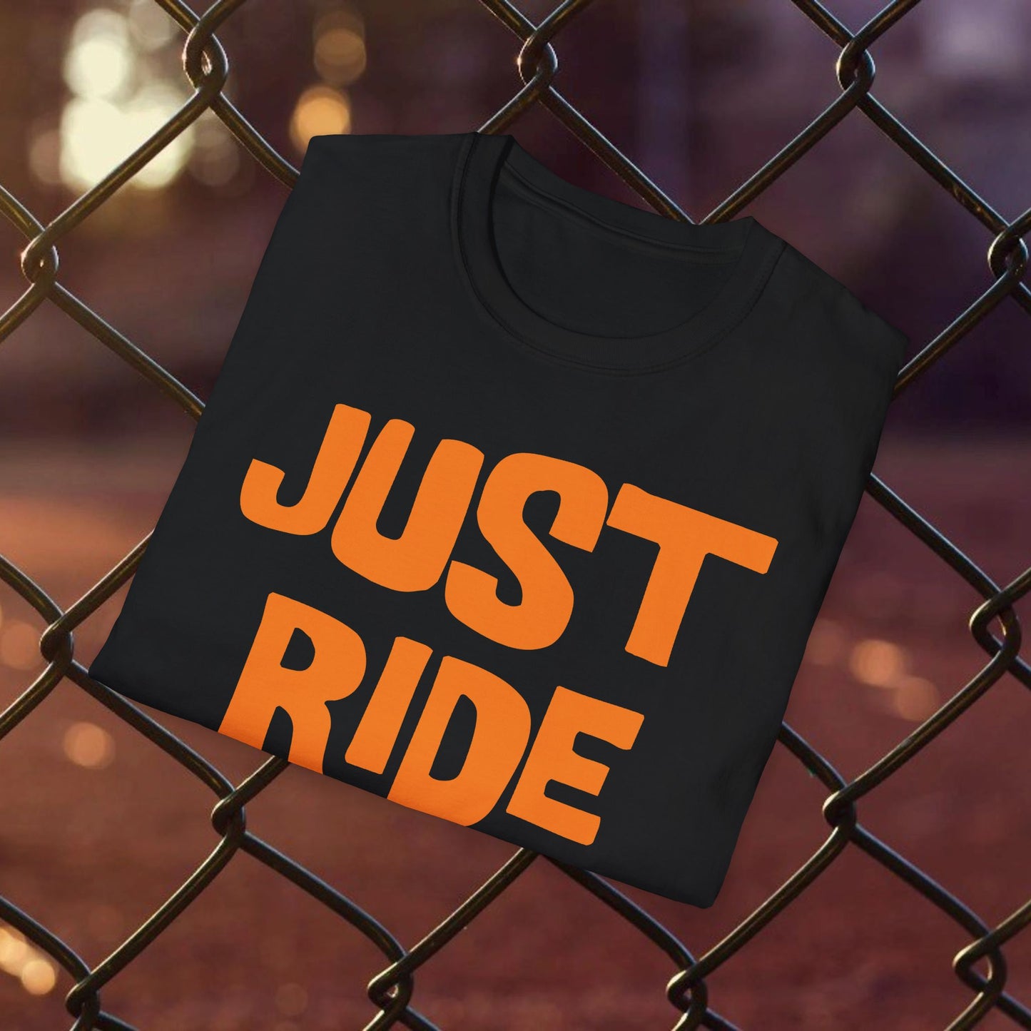 Just Ride Orange Short Sleeved Tee