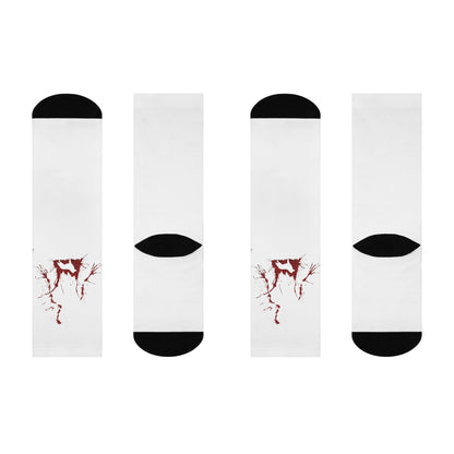The Thing Cushioned Blood Socks - red on white