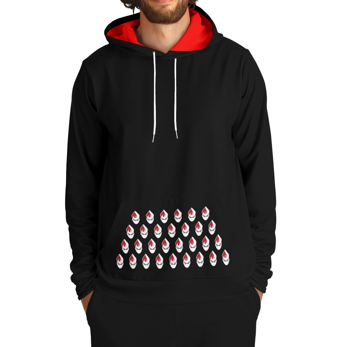 POPeART Black Hoody - AOP 5