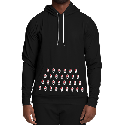 POPeART Black Hoody - AOP 1