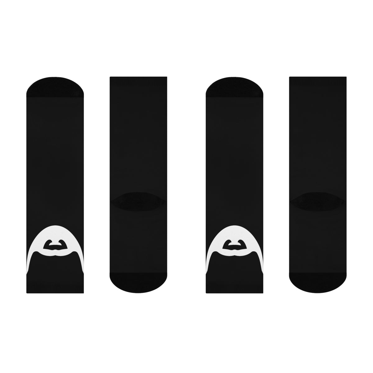 Cushioned Little Beard socks - white on black