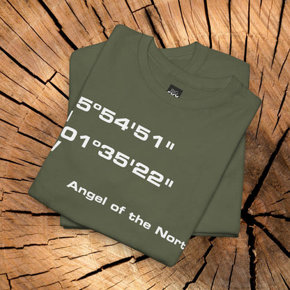 Angel of the North Coordinates t-shirt (US)