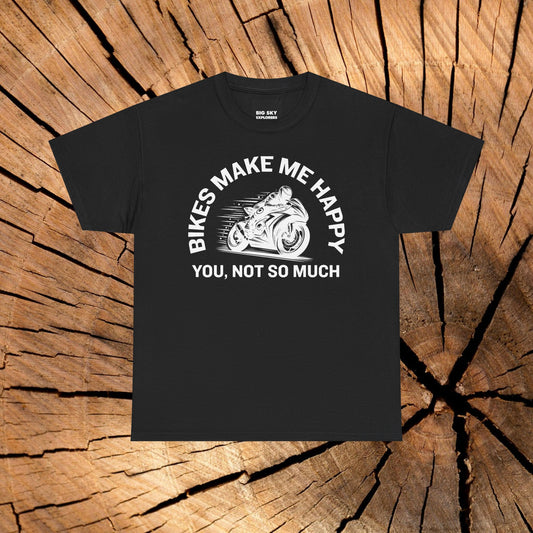 Bikes Make Me Happy Sports 2 t-shirt (US)
