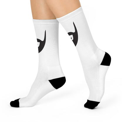 Cushioned Little Beard socks - black on white