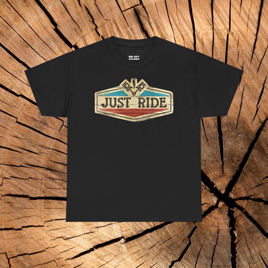 Just Ride Old Wooden Sign t-shirt (US)