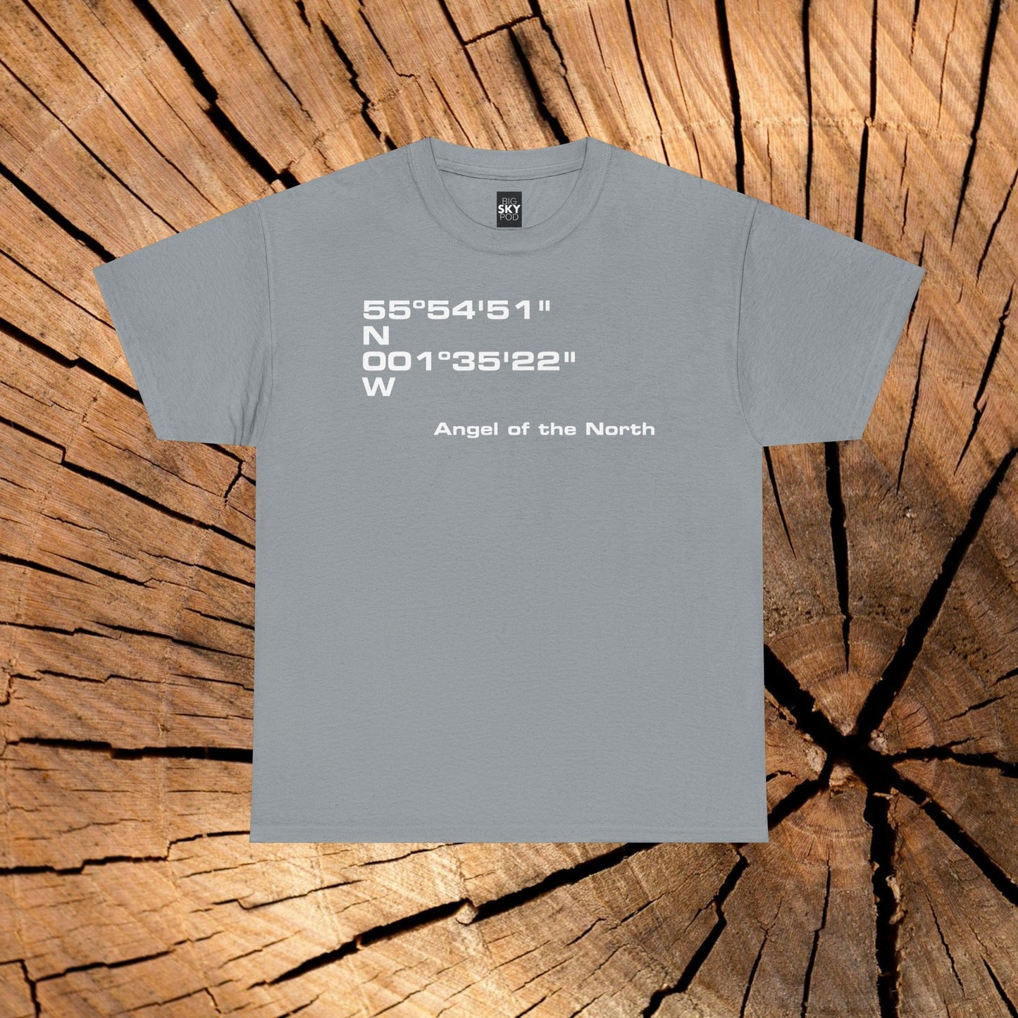 Angel of the North Coordinates t-shirt (US)