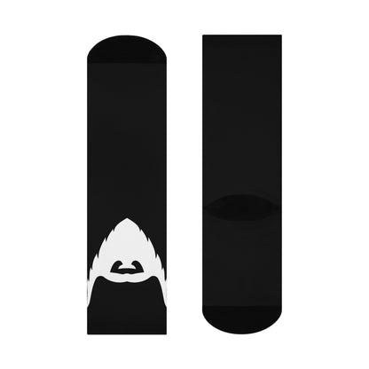 Cushioned Big Beard socks - white on black