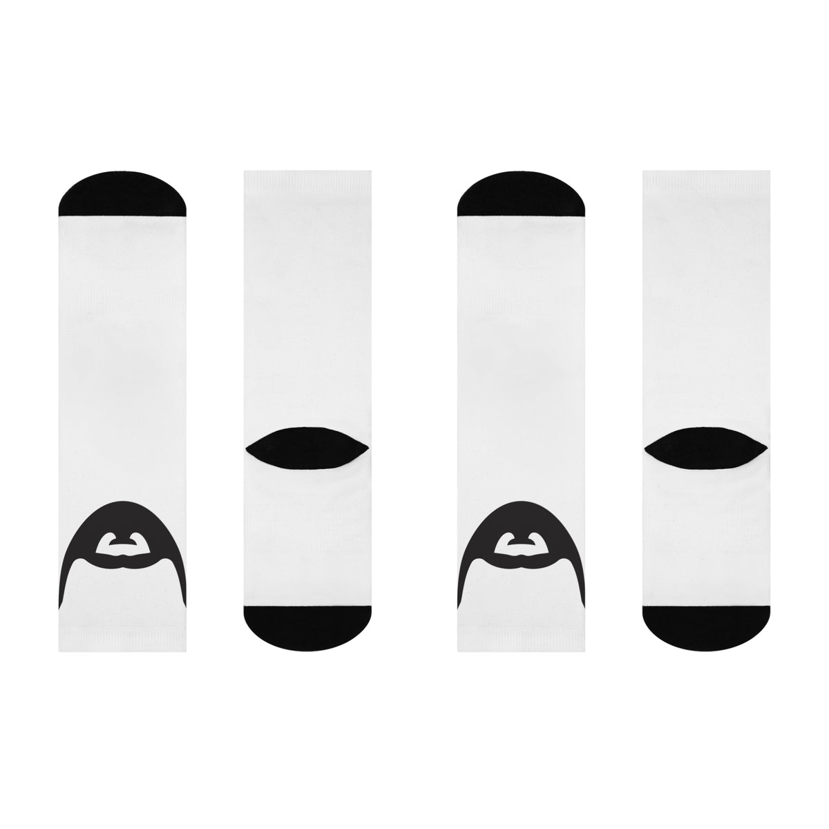 Cushioned Little Beard socks - black on white