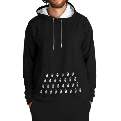 POPeART Black Hoody - AOP 3