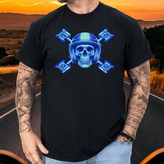 Blue Pistons Skull t-shirt (US)