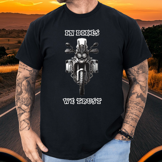 In Bikes We Trust t-shirt (US)