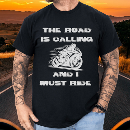 The Road (bike) is Calling t-shirt (US)