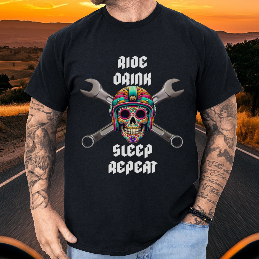 Ride Drink Sleep Repeat t-shirt (US)