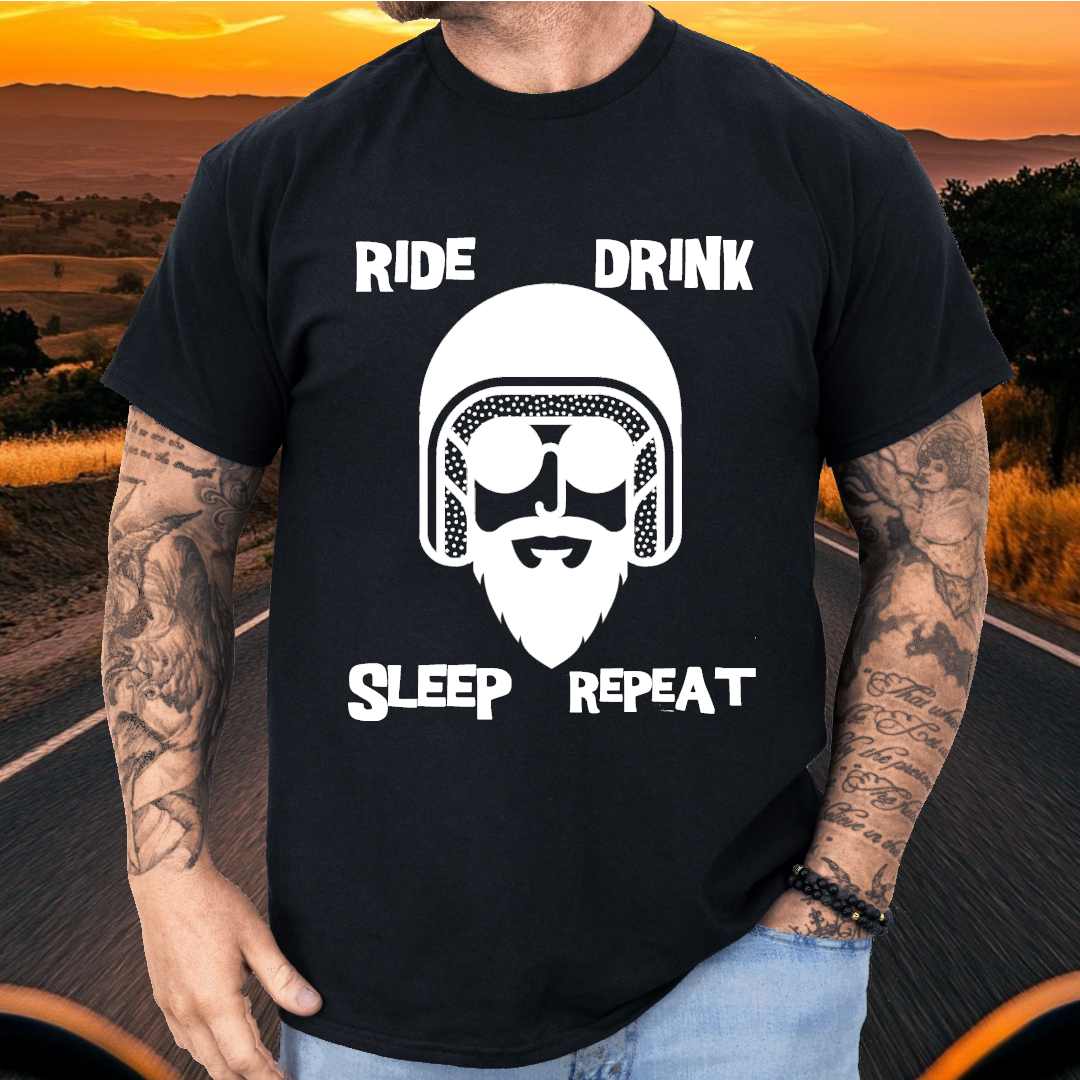 Ride Drink Sleep Repeat t-shirt V2 (US)