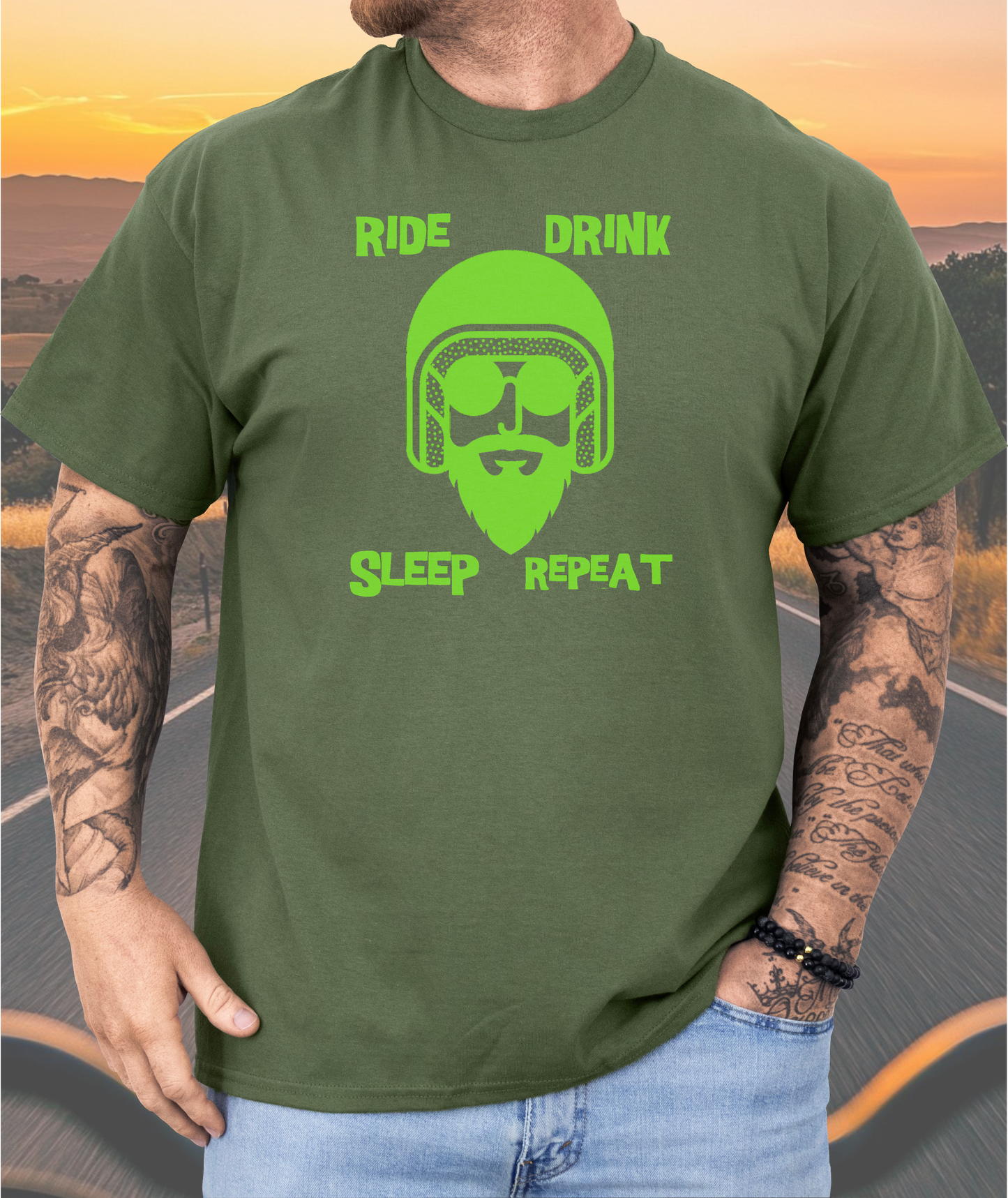 Ride Drink Sleep Repeat t-shirt V2 (US)