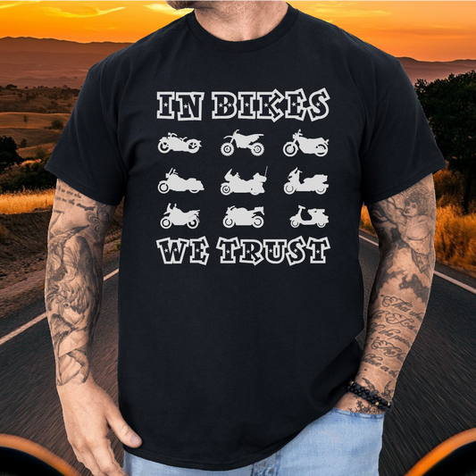 In Bikes We Trust t-shirt V2 (US)
