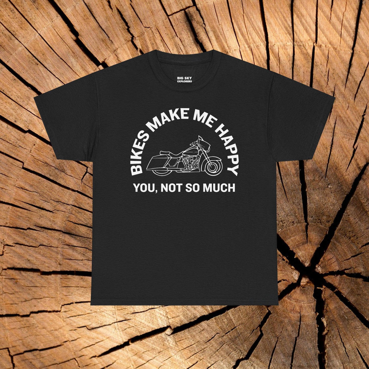 Bikes Make Me Happy Harley 4 t-shirt (US)
