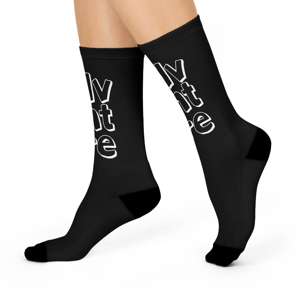 Cushioned ADV ENT URE socks - white on black
