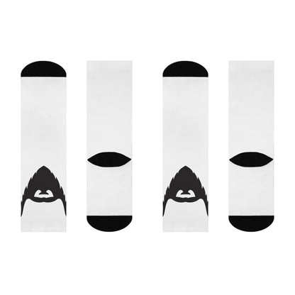 Cushioned Big Beard socks - black on white