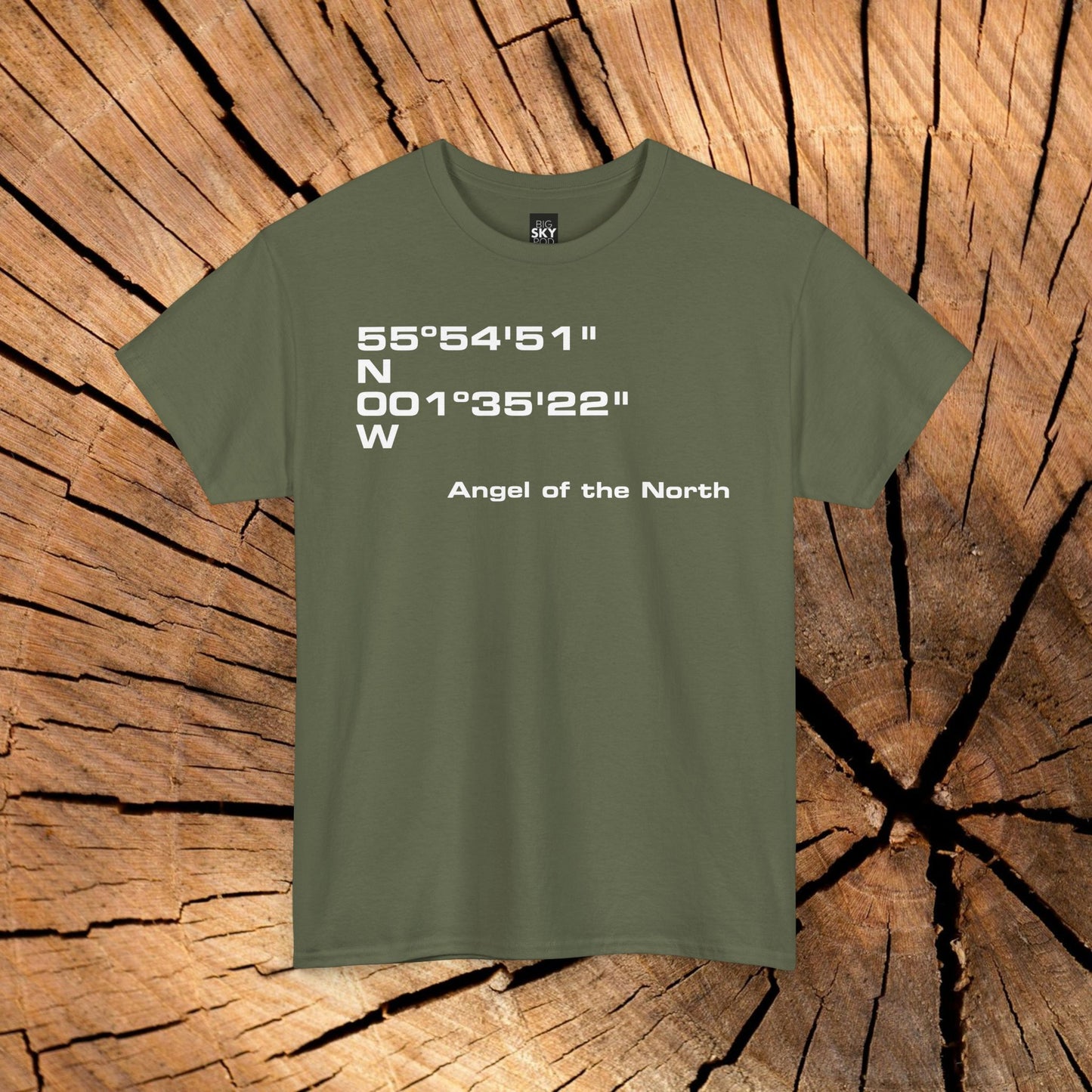 Angel of the North Coordinates t-shirt (US)
