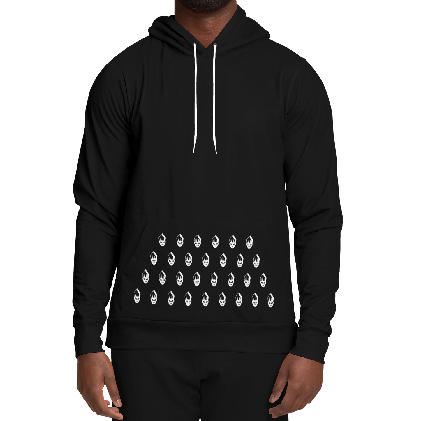 POPeART Black Hoody - AOP 3
