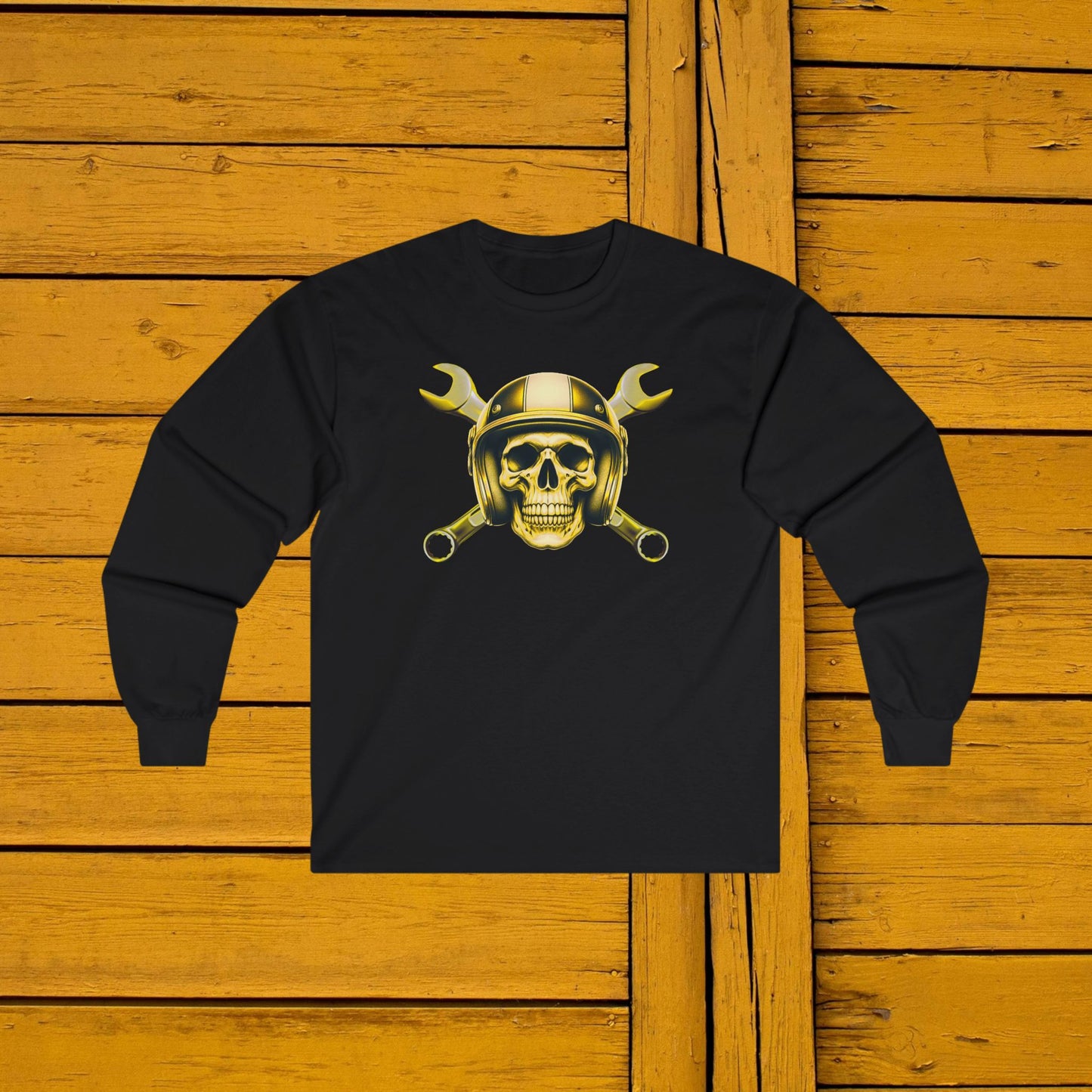 Yellow Spanner Skull Long Sleeve Tee