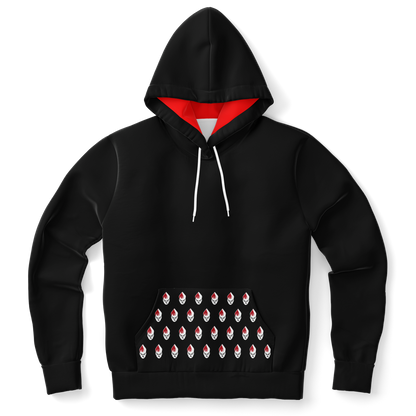 POPeART Black Hoody - AOP 2