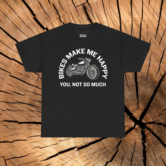 Bikes Make Me Happy Harley 3 t-shirt (US)