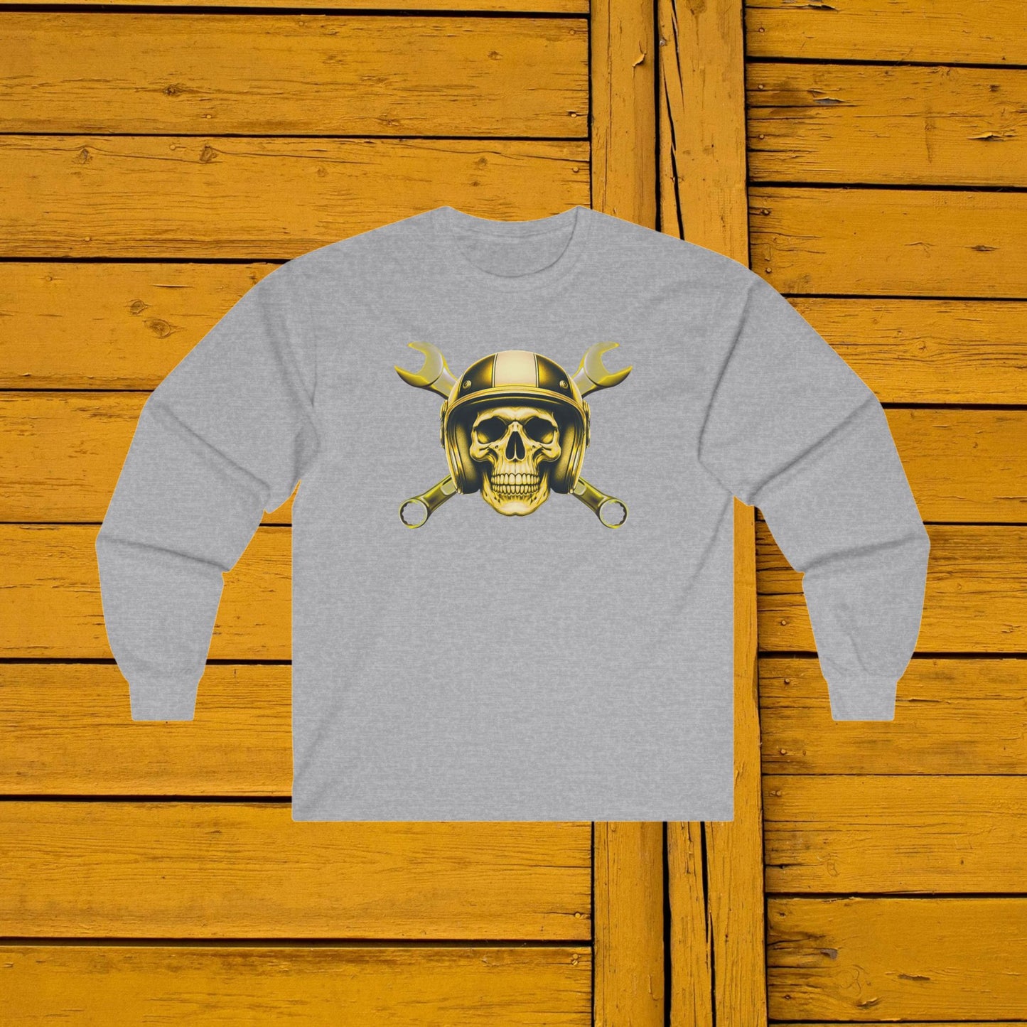 Yellow Spanner Skull Long Sleeve Tee