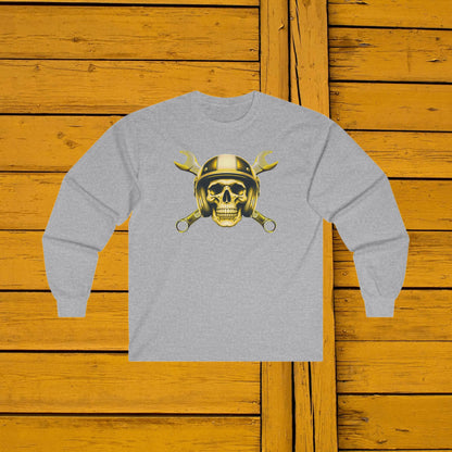 Yellow Spanner Skull Long Sleeve Tee