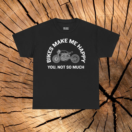Bikes Make Me Happy Cafe Racer 1 t-shirt (US)