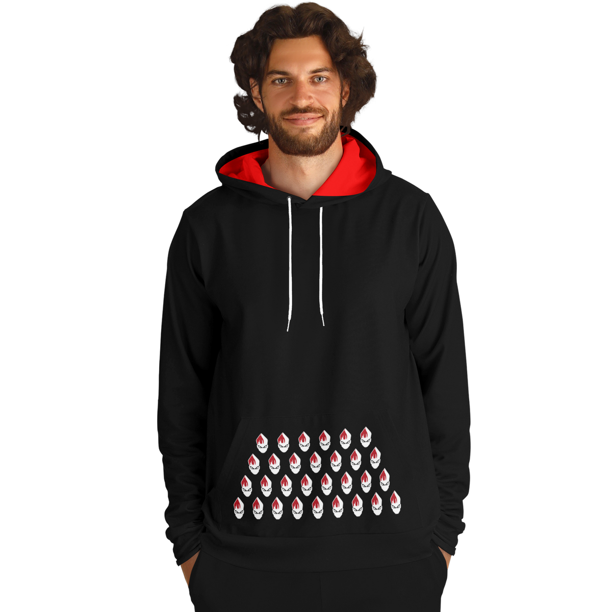 POPeART Black Hoody - AOP 5