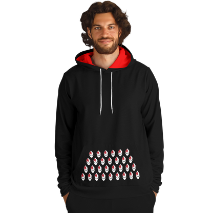 POPeART Black Hoody - AOP 5