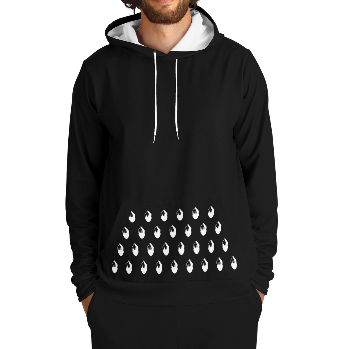 POPeART Black Hoody - AOP 4