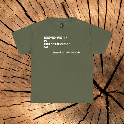 Angel of the North Coordinates t-shirt (US)