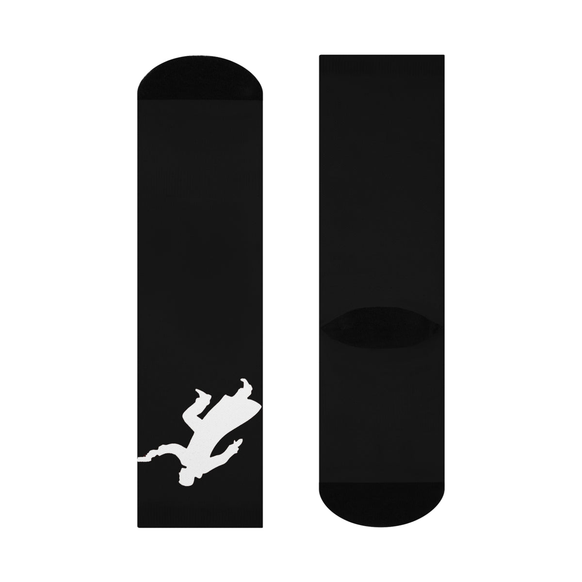 Cushioned Deckard socks - white on black