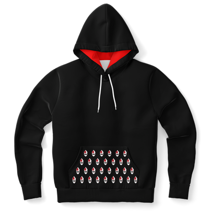 POPeART Black Hoody - AOP 1