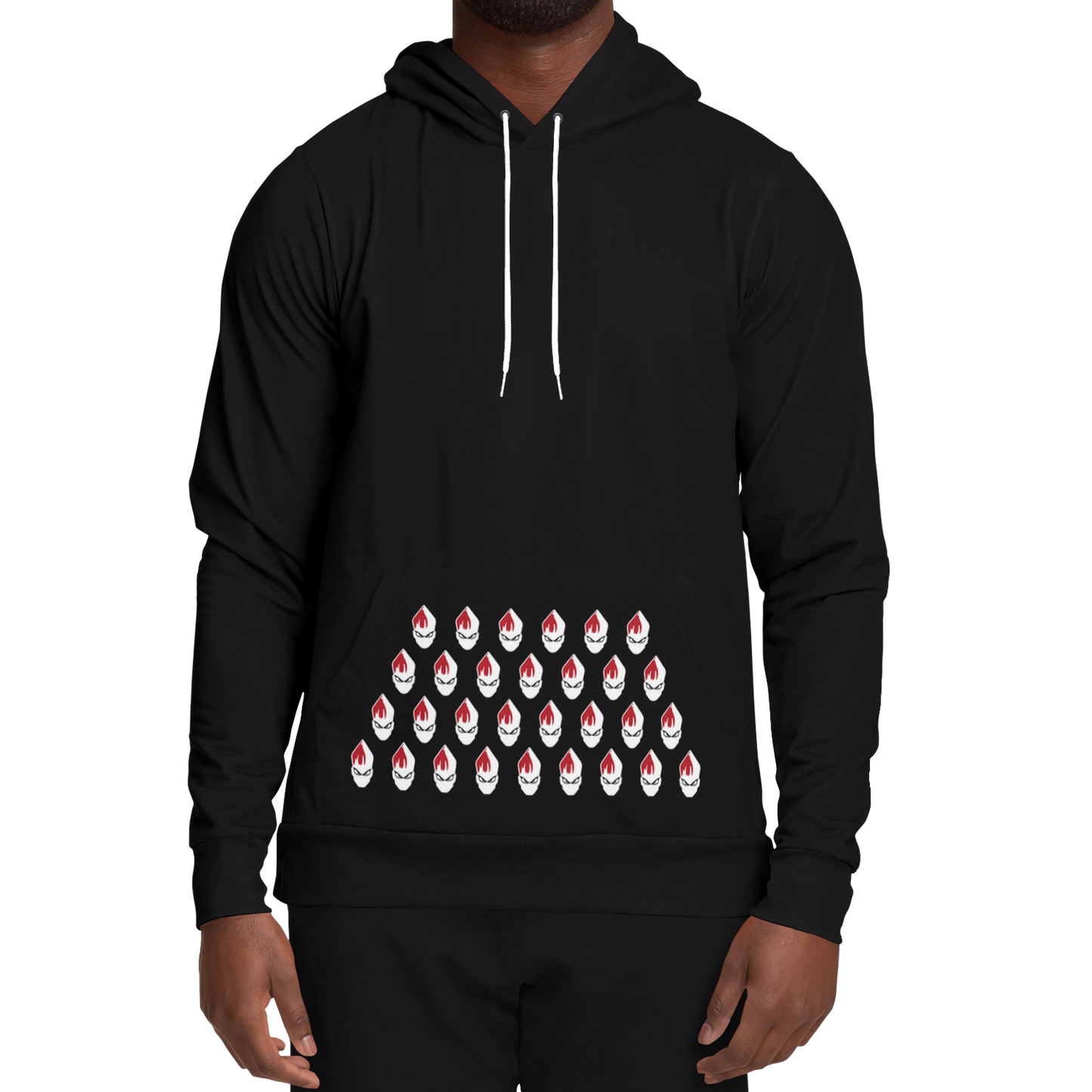 POPeART Black Hoody - AOP 5