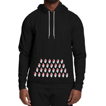 POPeART Black Hoody - AOP 5