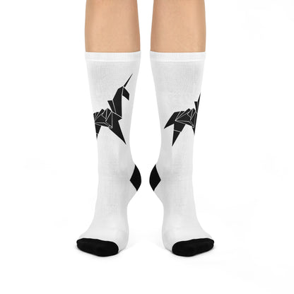 Cushioned Unicorn socks - black on white