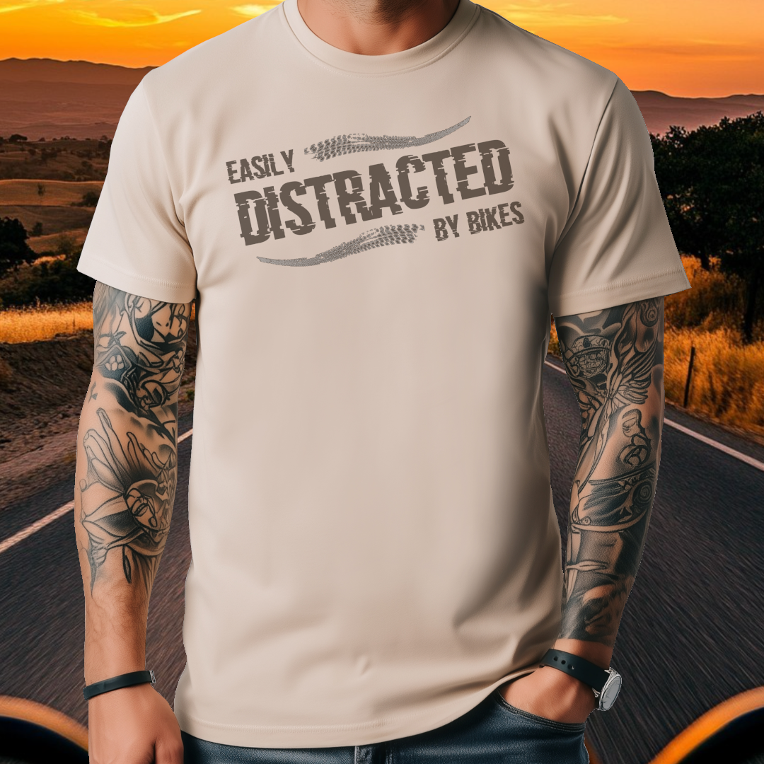Easily DISTRACTED by bikes t-shirt (US)