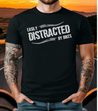 Easily DISTRACTED by bikes t-shirt (US)