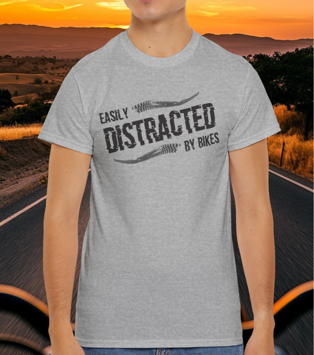 Easily DISTRACTED by bikes t-shirt (US)