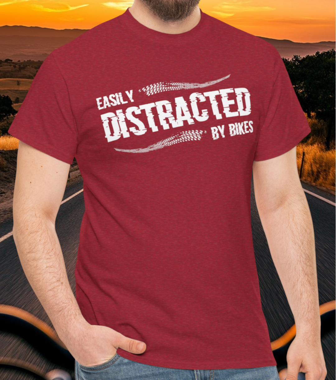 Easily DISTRACTED by bikes t-shirt (US)