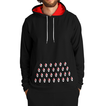 POPeART Black Hoody - AOP 1